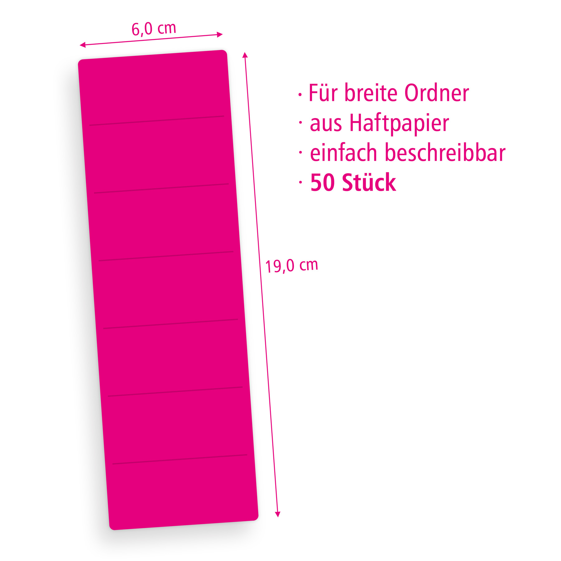 itenga 10x Ordneretikett Hellgrau Rückenetikett vollflächig